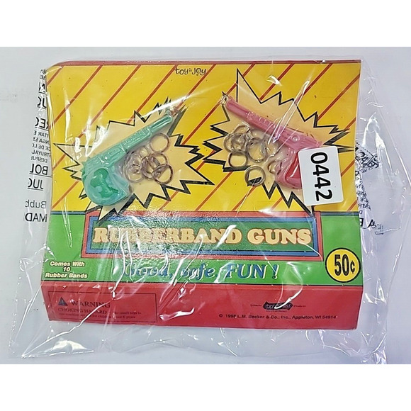 Vintage Vending Display Board Rubberbands Guns 0442 - Picture 2 of 2